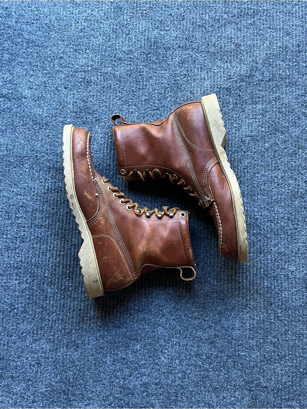 Vintage 50s Leather Moc Toe Boots